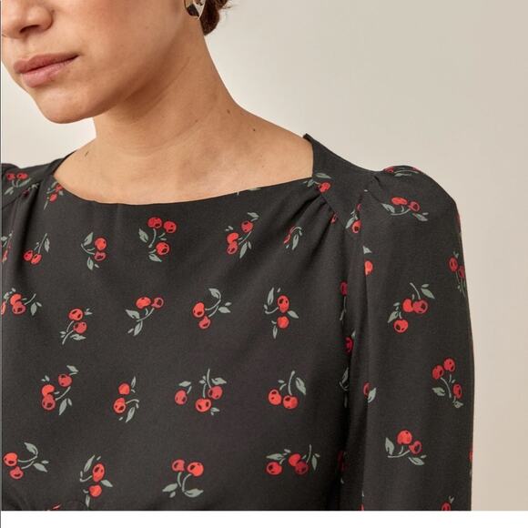 NWT Reformation Cherry Print Dress - Picture 6 of 15